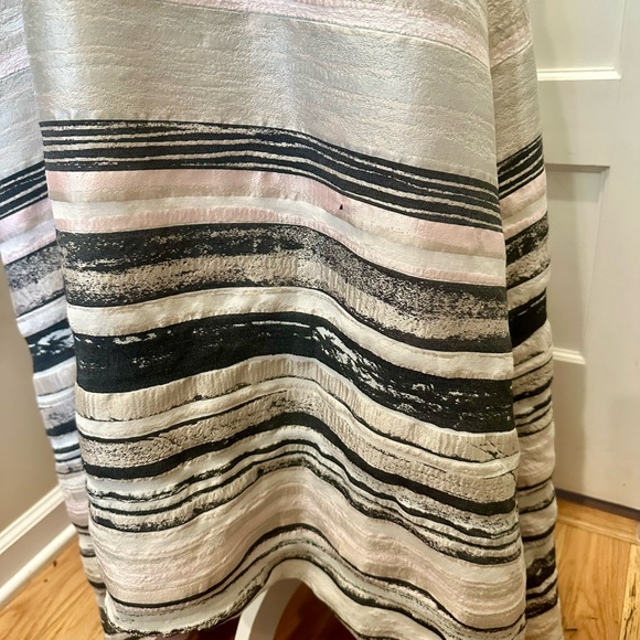 Badgley Mischka Metallic Miramare Gown Full Length Lined Size 4 - Picture 6 of 10